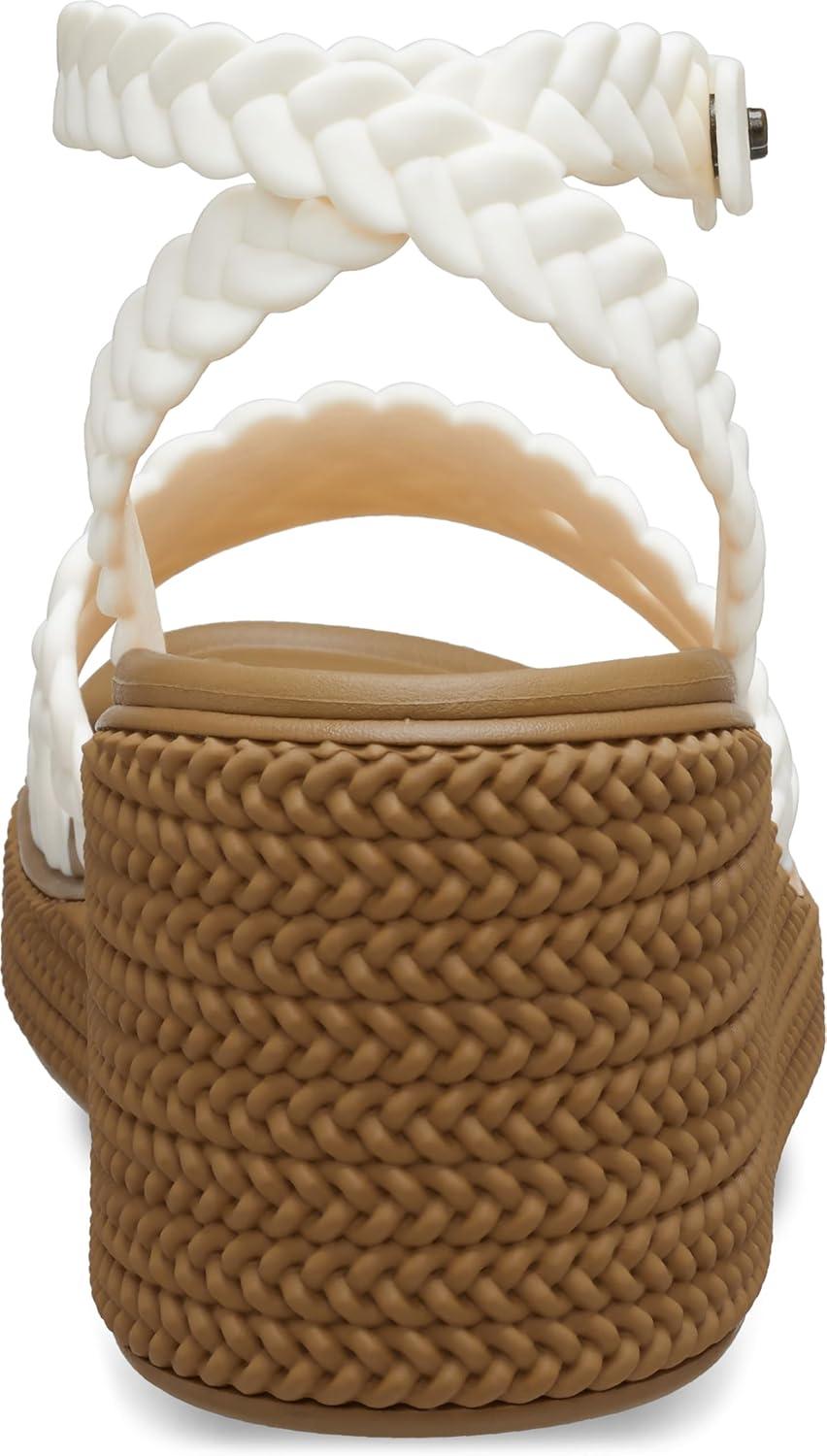 imageCrocs womens Brooklyn Ankle Strap WedgesChalk