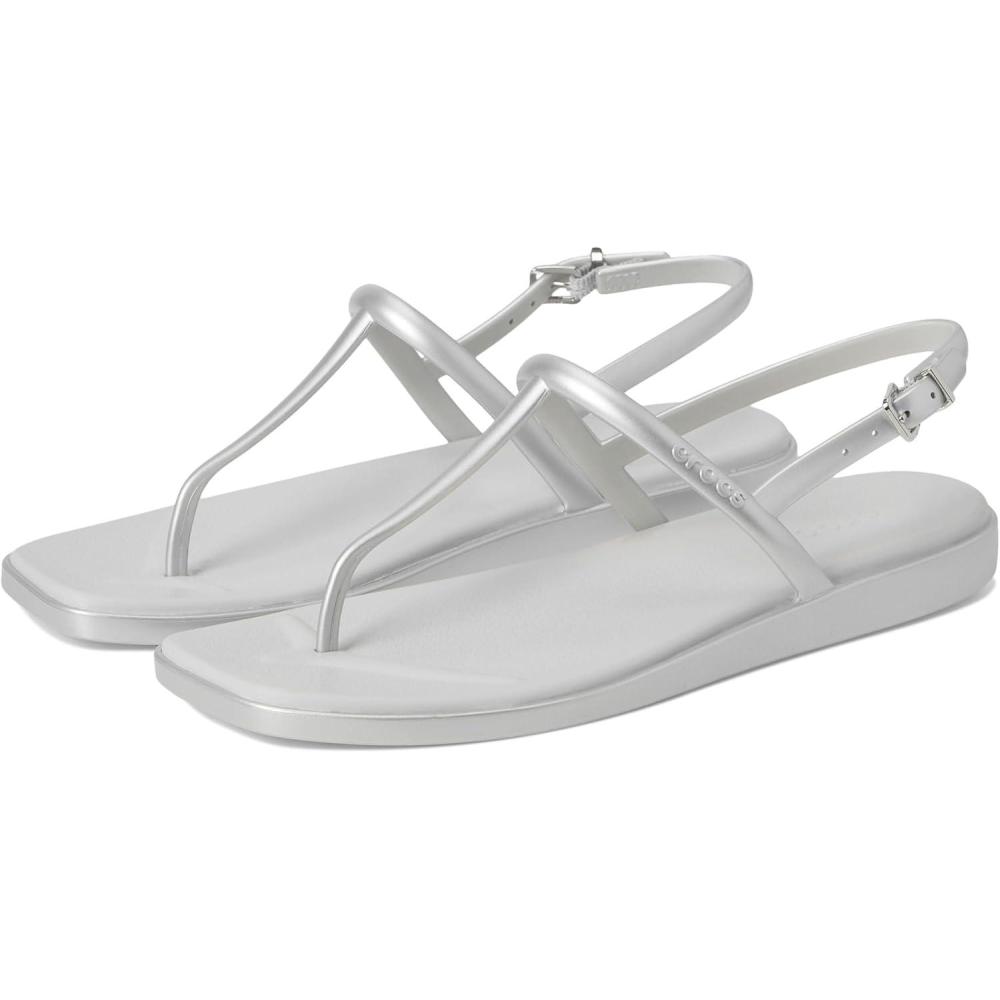 imageCrocs womens Miami Thong SandalSilver