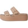 Crocs Brooklyn Buckle Low Wedge(Latte)