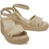 Crocs womens Brooklyn Ankle Strap Wedges(Chai)