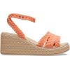 Crocs womens Brooklyn Ankle Strap Wedges(Grapefruit)
