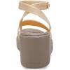 Crocs womens Brooklyn Ankle Strap Wedges(Shitake)