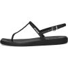 Crocs womens Miami Thong Sandal(Black Studs)