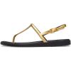 Crocs womens Miami Thong Sandal(Metallic Black)