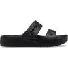 Crocs womens Via Platform Sandal(Black)
