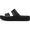 Crocs womens Via Platform Sandal(Black)