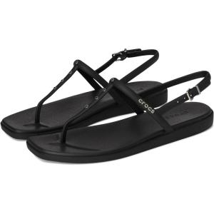 Crocs womens Miami Thong Sandal(Black Studs)
