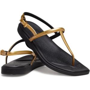 Crocs womens Miami Thong Sandal(Metallic Black)