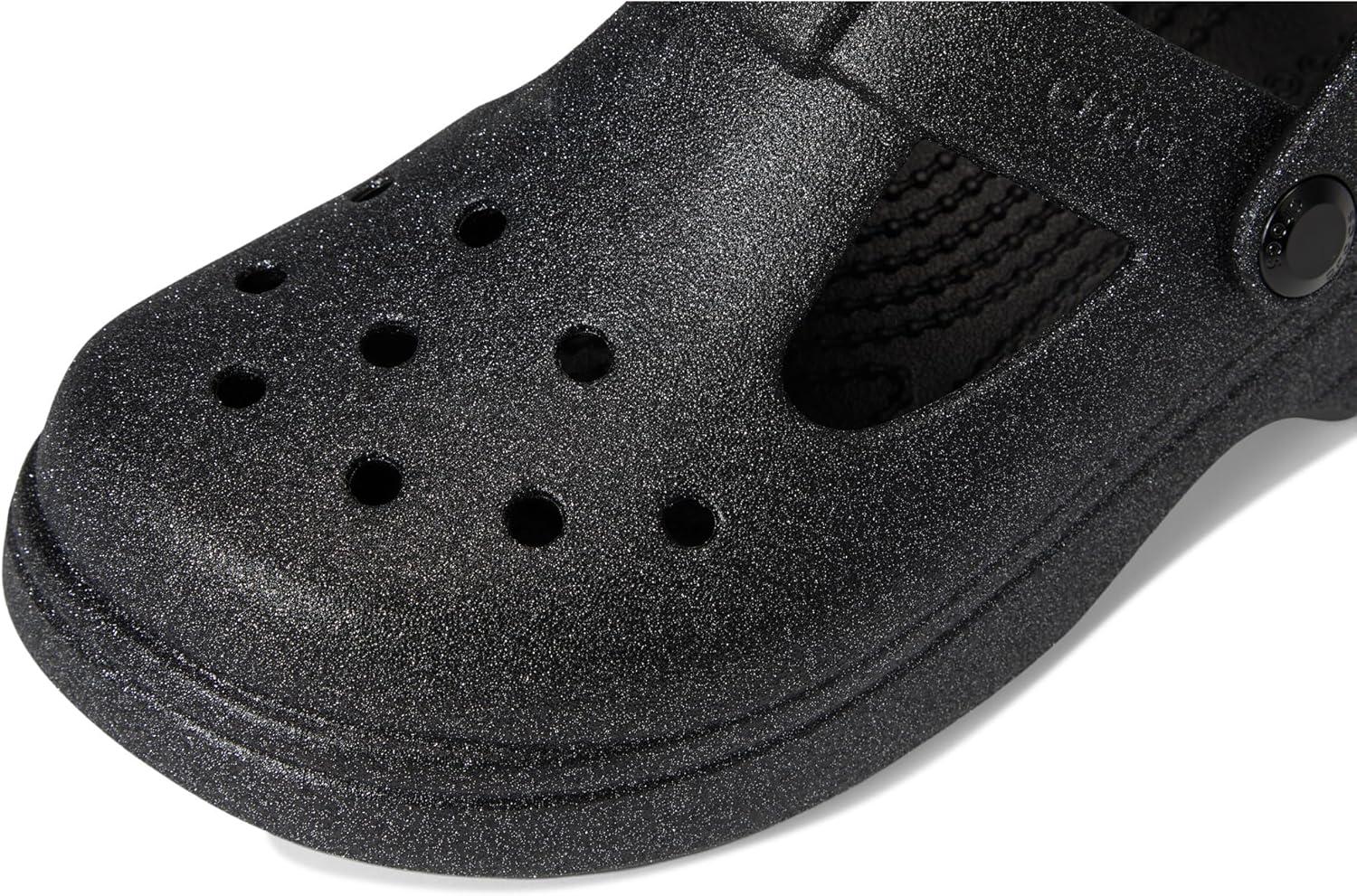 imageCrocs UnisexChild Classic Mary Jane Clogs Little KidBig KidBlack Glitter