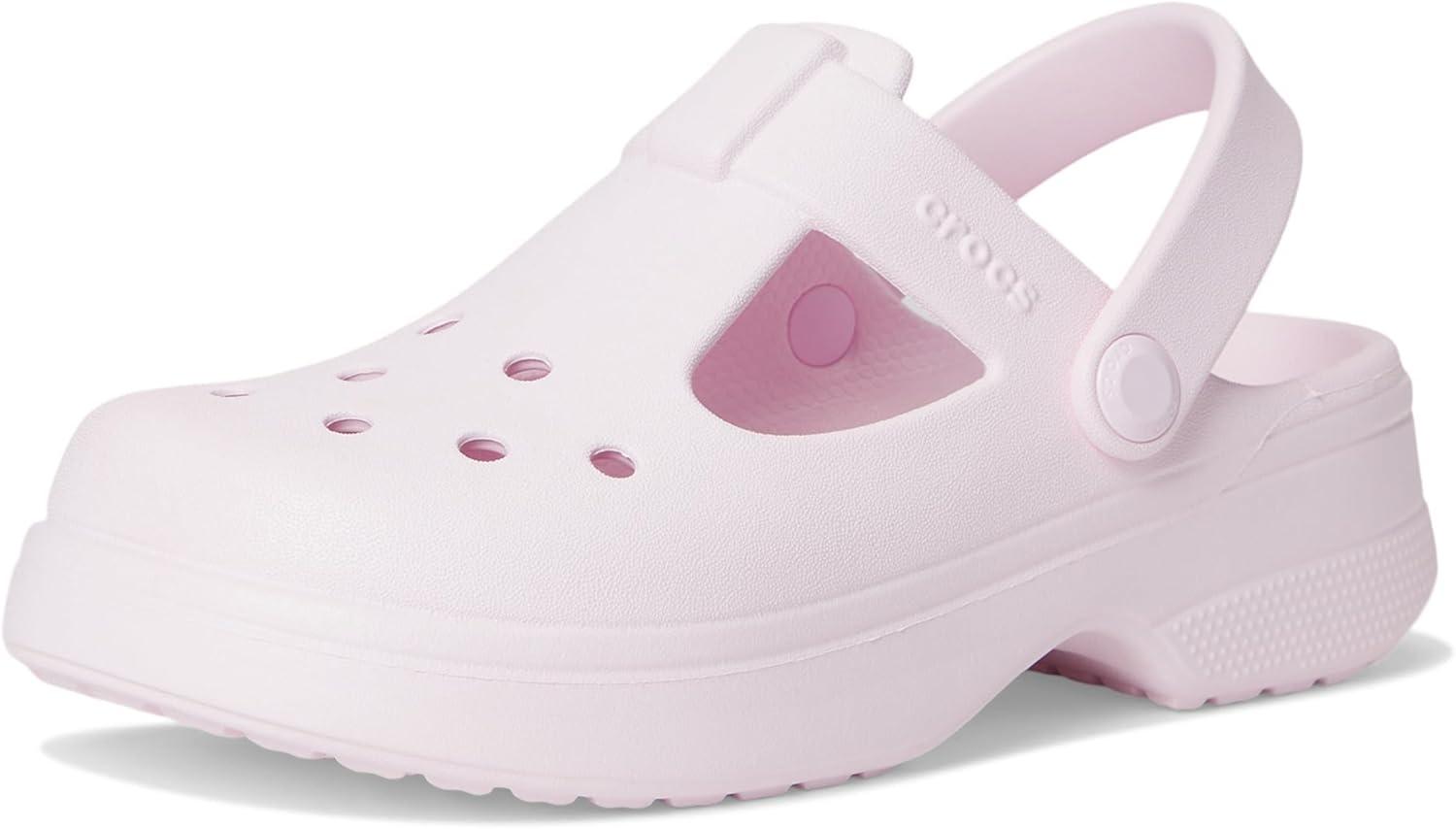 imageCrocs UnisexChild Classic Mary Jane Clogs Little KidBig KidPink Milk