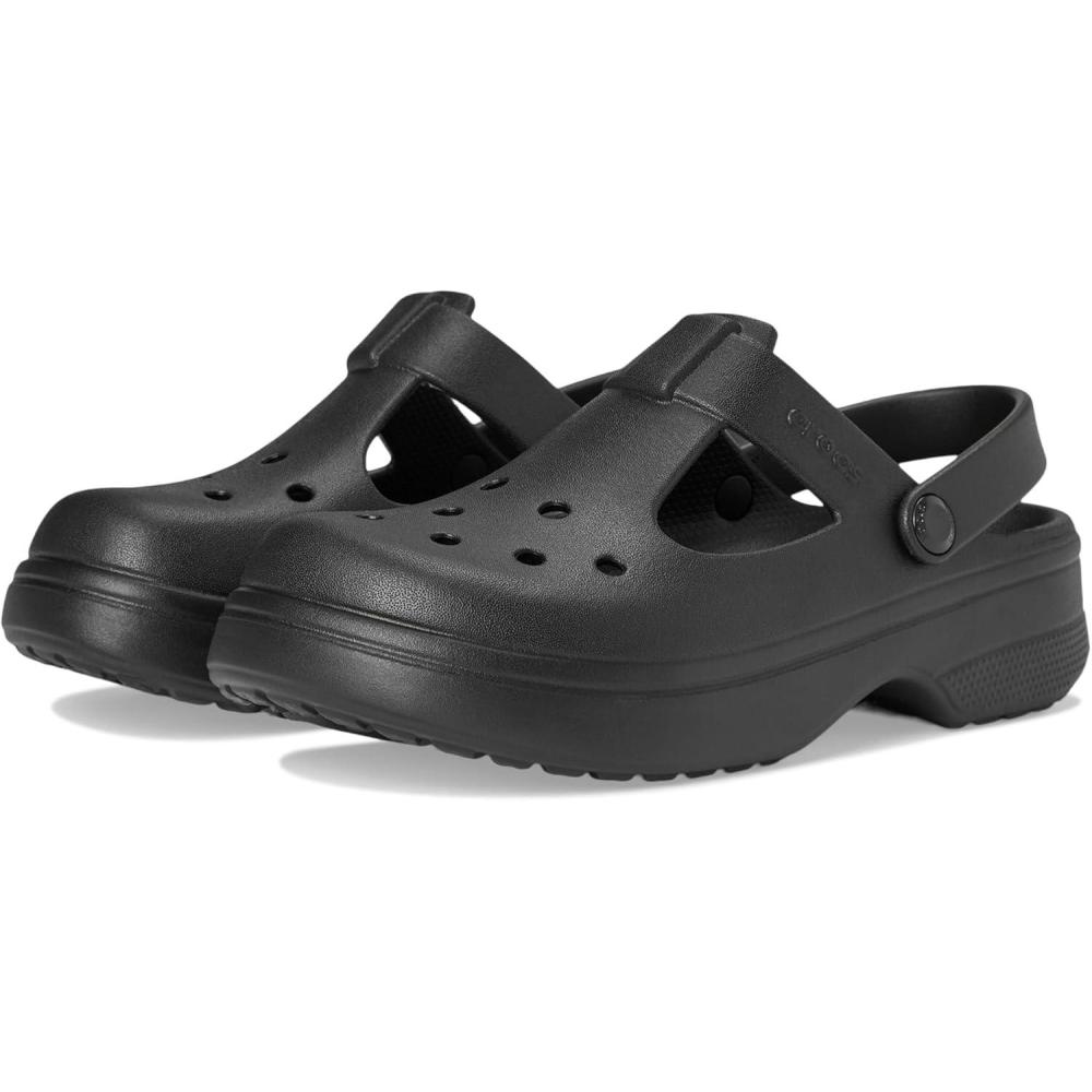 imageCrocs UnisexChild Classic Mary Jane Clogs Little KidBig KidBlack