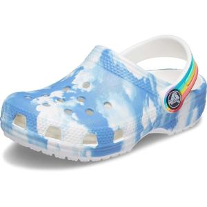 Crocs Unisex-Child Classic Graphic Clog(Clouds/Rainbow)