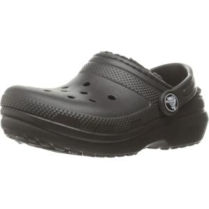 Crocs Unisex-Child Classic Lined Clog(Black/Black)