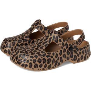 Crocs Unisex-Child Classic Mary Jane Clogs (Little Kid/Big Kid)(Sepia/Leopard)