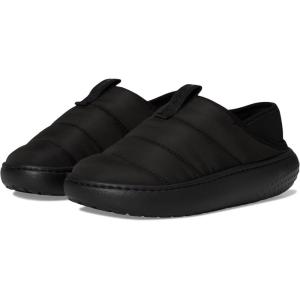 Crocs Unisex-Child Classic Puff Moc Slipper(Black/Black)