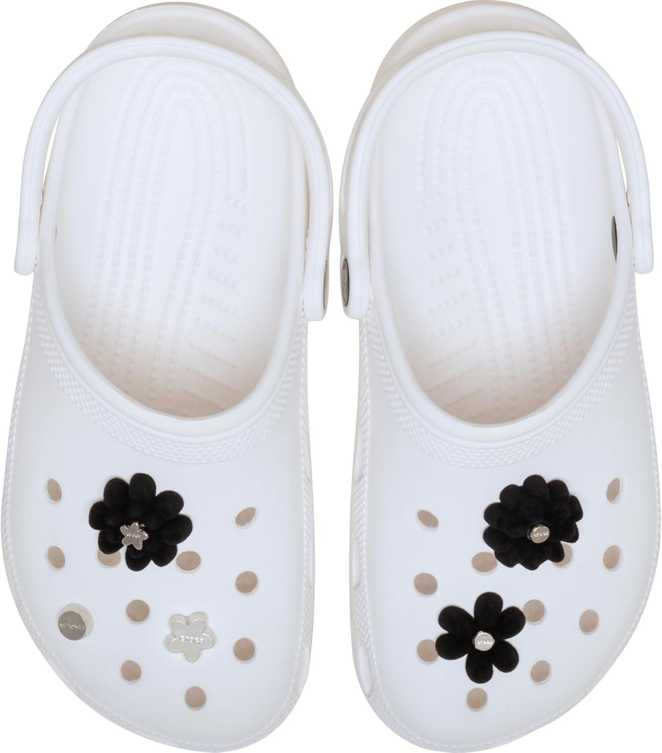 imageCrocs Jibbitz Floral Shoe CharmsBlack Velvet Flower