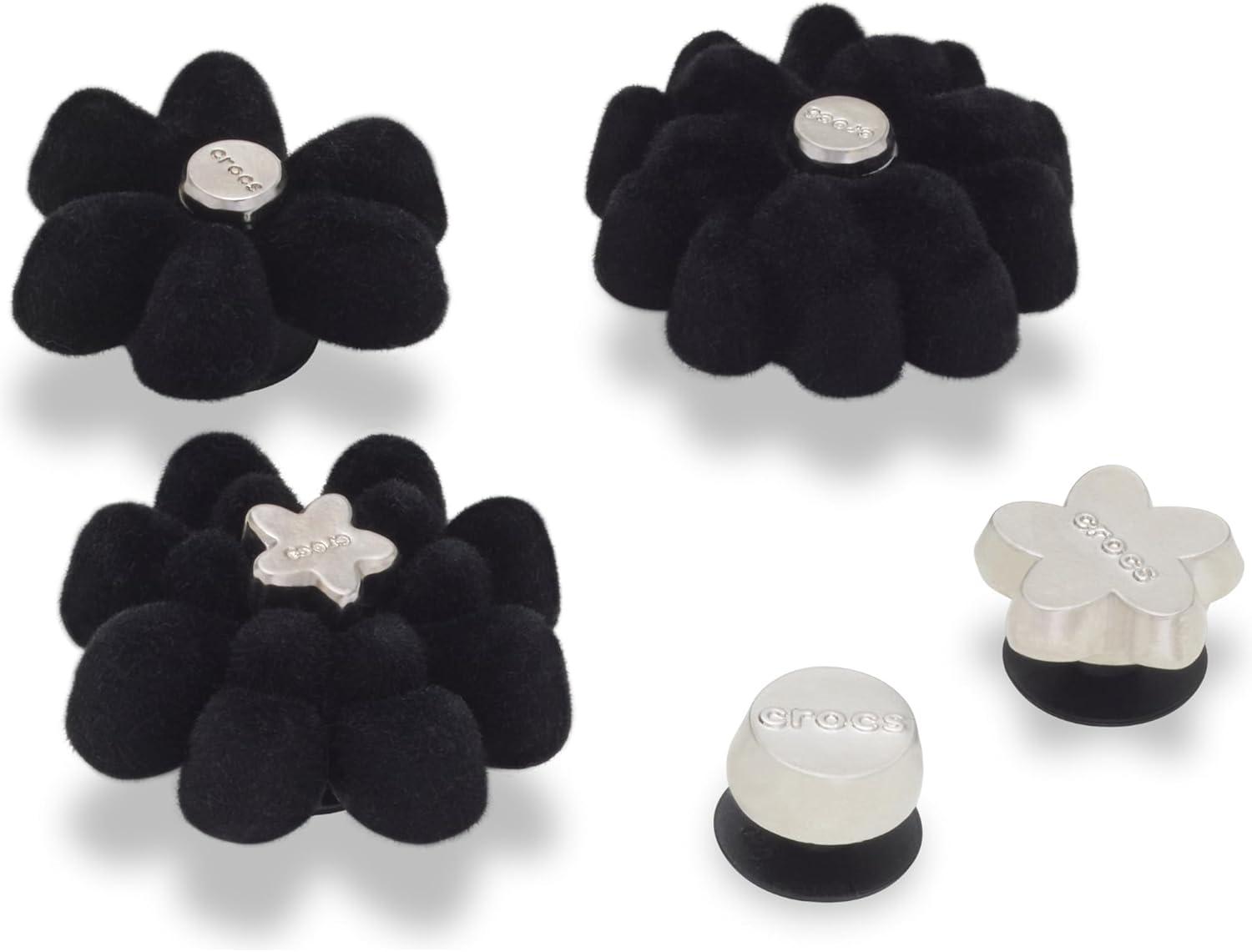 imageCrocs Jibbitz Floral Shoe CharmsBlack Velvet Flower