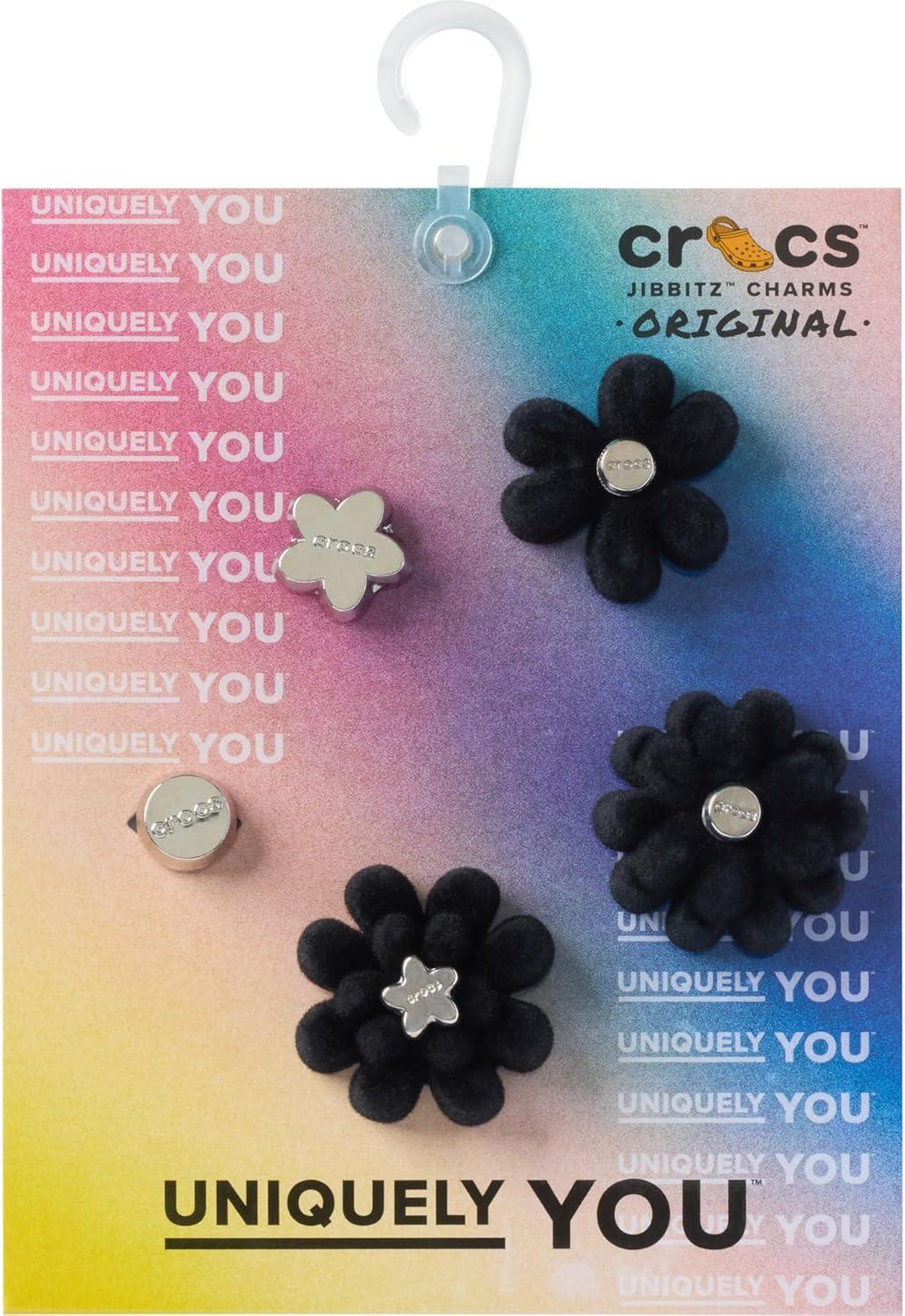 imageCrocs Jibbitz Floral Shoe CharmsBlack Velvet Flower