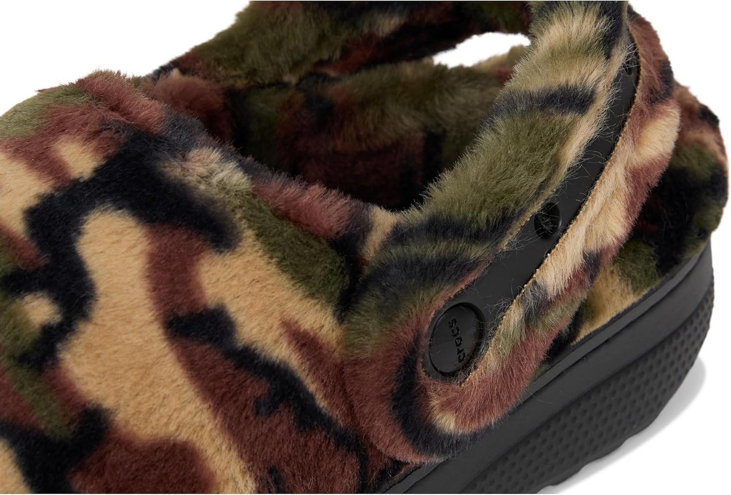 imageCrocs UnisexAdult Classic Unfurgettable Lined Clogs Fuzzy SlippersArmy GreenMulti