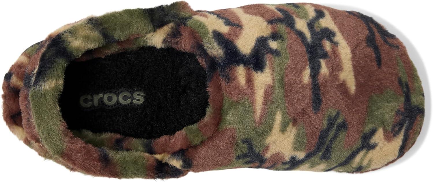 imageCrocs UnisexAdult Classic Unfurgettable Lined Clogs Fuzzy SlippersArmy GreenMulti