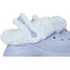 Crocs Women’s Bae Lined Clogs, Fuzzy Platform Slippers(Blue Haze)