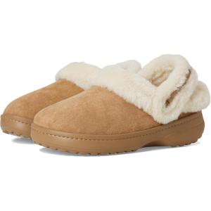 Crocs Unisex-Adult Classic Unfurgettable Lined Clogs, Fuzzy Slippers(Sepia Vegan Suede)