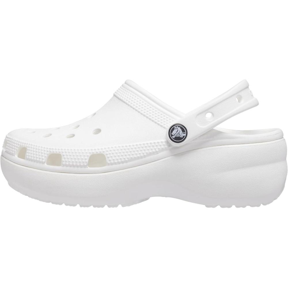 imageCrocs Womens Classic Platform ClogWhite