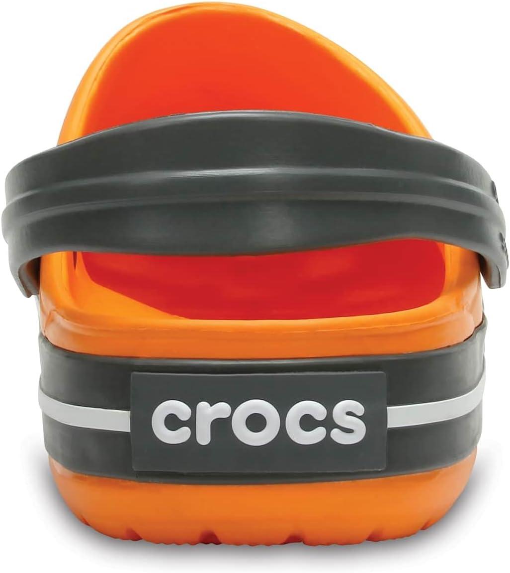 imageCrocs Unisex Adult Crocband ClogOrange Blazing Orange Slate Grey 000