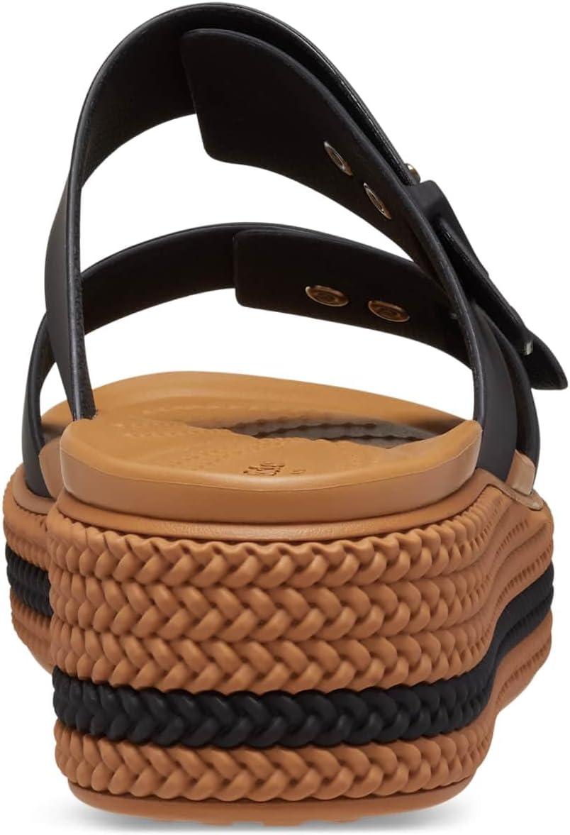 imageCrocs Womens Brooklyn Buckle Low WedgesBlack