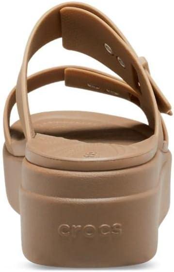 imageCrocs Womens Brooklyn Buckle Low WedgesKhaki