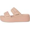 Crocs Women’s Brooklyn Buckle Low Wedges(Pink Caramel)