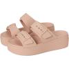 Crocs Women’s Brooklyn Buckle Low Wedges(Pink Caramel)