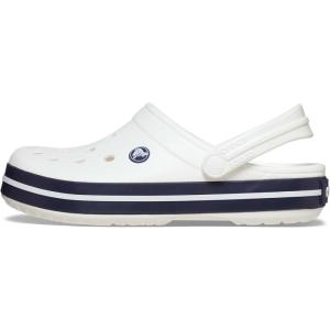 Crocs Unisex Adult Crocband Clog(White/White/Navy)