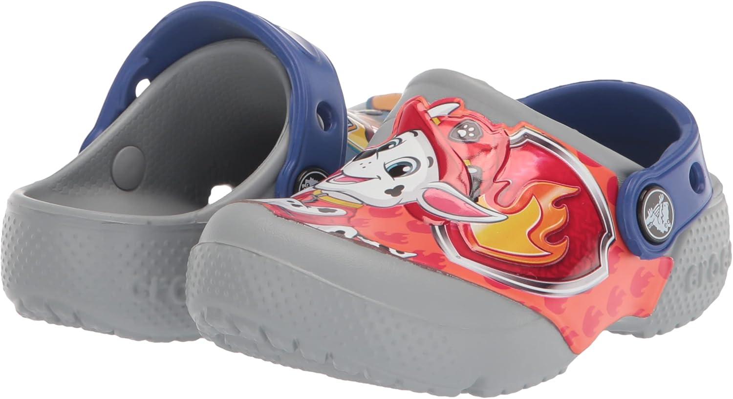 imageCrocs UnisexChild Paw Patrol Clogs Kid and Toddler ShoesLight GreyBlue