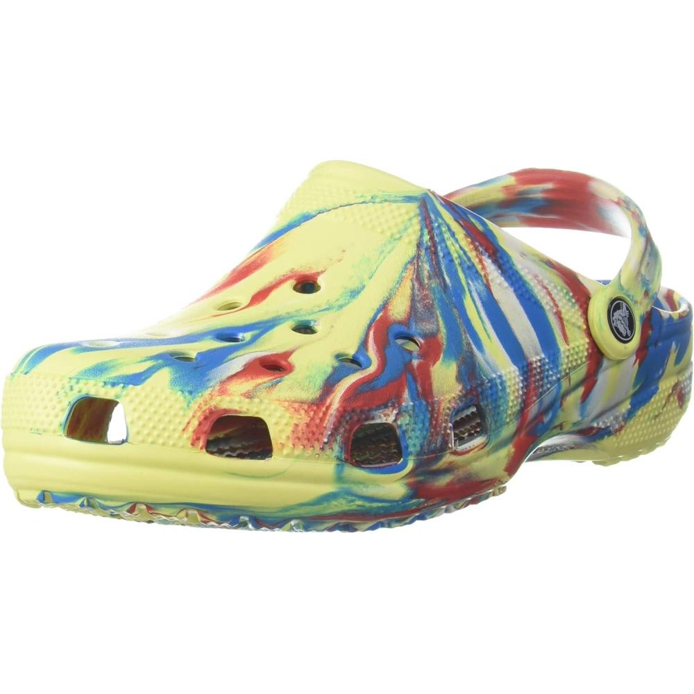 imageCrocs Unisex Adult Classic Marbled TieDye ClogsSulphurMulti
