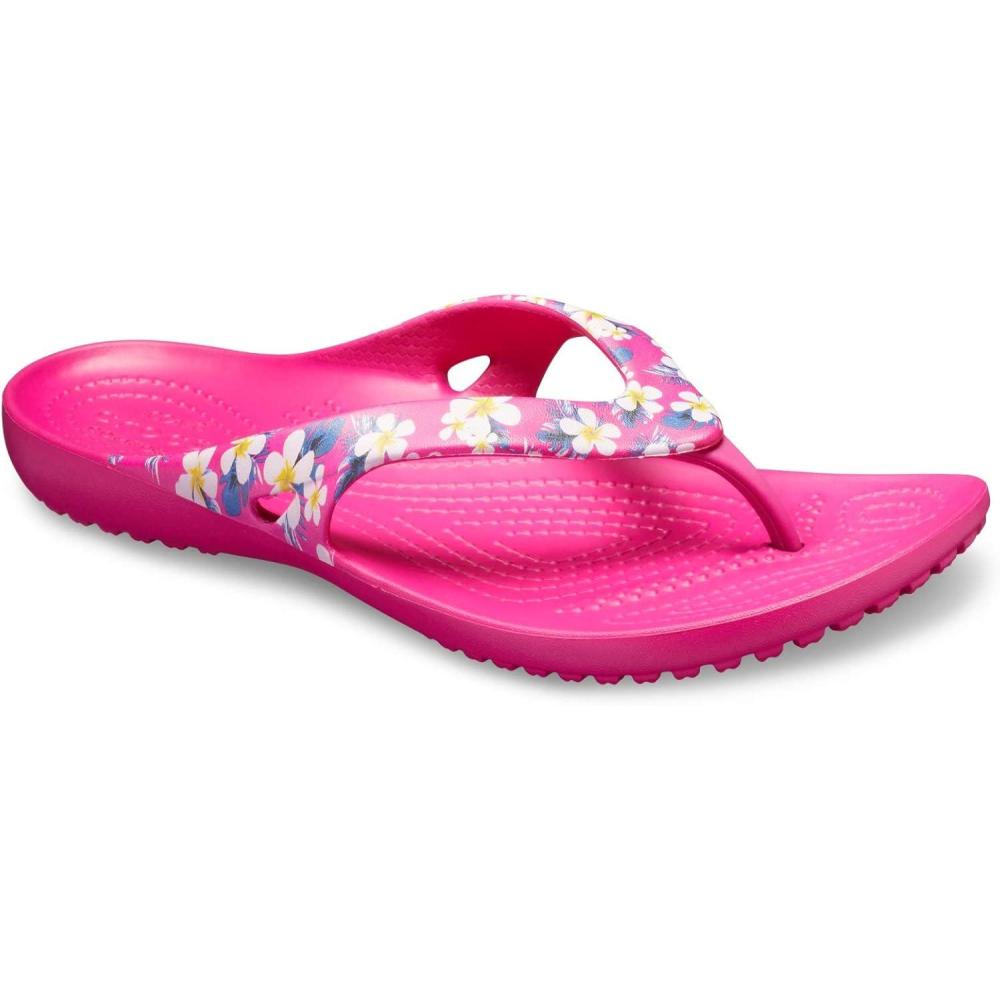 imageCrocs Womens Kadee II Flip FlopsMulticolour Floral Candy Pink 92l