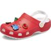 Crocs Unisex-Child Sonic The Hedgehog Classic Clogs, Kids and Toddler Shoes(Red)