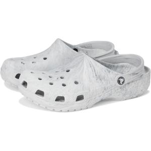 Crocs Unisex Adult Classic Marbled Tie-Dye Clogs(Grey Swirl)