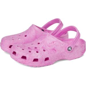 Crocs Unisex Adult Classic Marbled Tie-Dye Clogs(Pink Swirl)