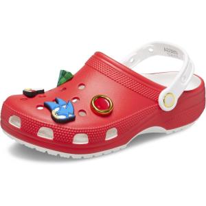 Crocs Unisex-Child Sonic The Hedgehog Classic Clogs, Kids and Toddler Shoes(Red)