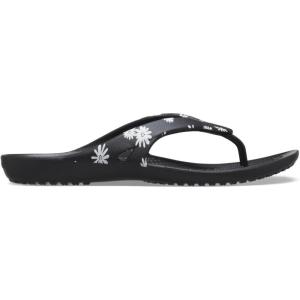 Crocs Women’s Kadee II Flip Flops(Black/Floral)