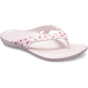 Crocs Women’s Kadee II Flip Flops(Flamingo/Barely Pink)
