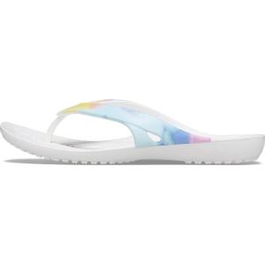 Crocs Women’s Kadee II Flip Flops(Pastel Tie Dye)