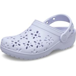 Crocs Kids’ Classic Floral Design Clogs(Purple Moon)