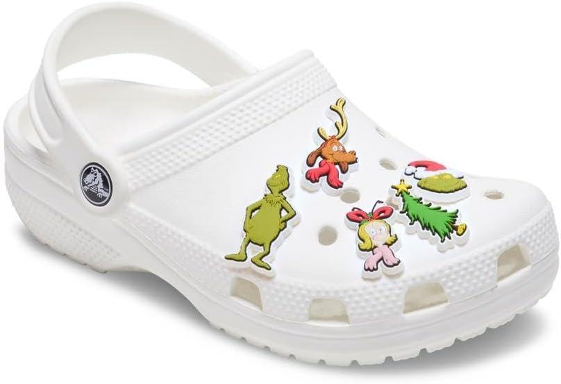 imageCrocs Jibbitz Seasonal ampamp Christmas Holiday Shoe Charm PacksThe Grinch 5Pack
