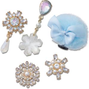 Crocs Jibbitz Seasonal & Christmas Holiday Shoe Charm Packs(Elevated Snowflake and Puff)