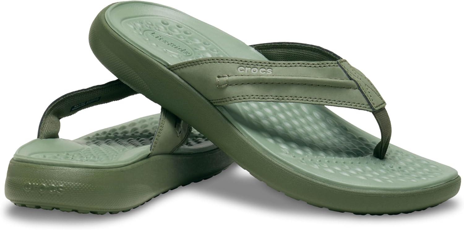 imageCrocs Mens Yukon Vista II Flip FlopsArmy Green