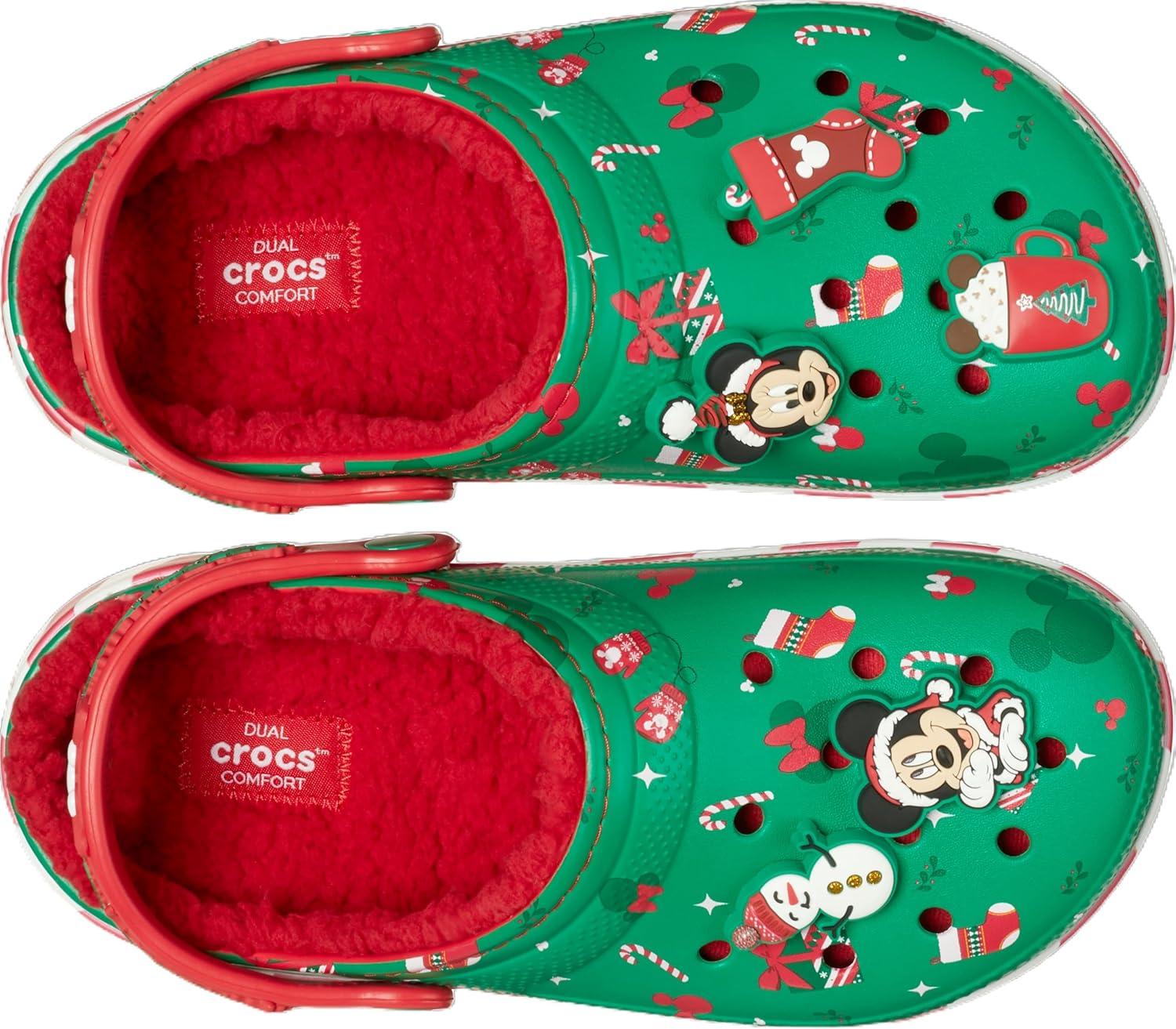 imageCrocs UnisexAdult Disney Mickey ampamp Minnie Mouse Shoes Clogs and SlippersGreen Multi