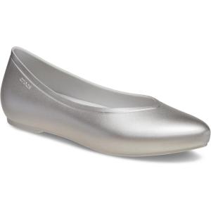 Crocs Womens Brooklyn Pointed Flat(Silver Metallic)