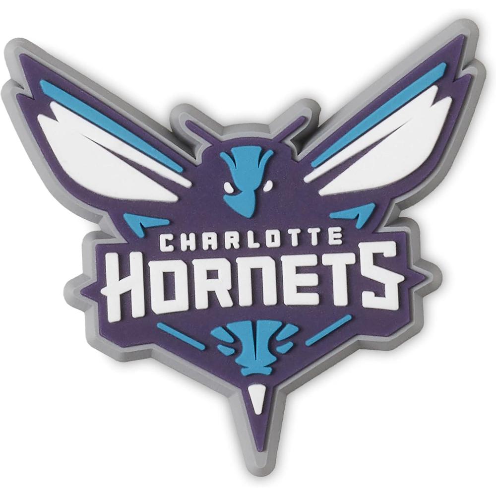 imageCrocs UnisexAdult Jibbitz Shoe Charms NBA Basketball Team Shoe Charm Singles Sports Charms for Boys and GirlsCharlotte Hornets